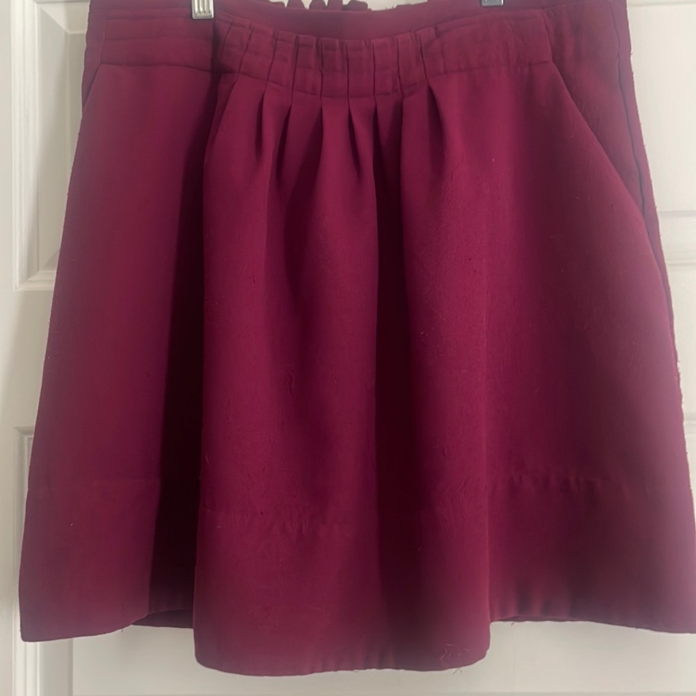 Magenta skirt ; business casual